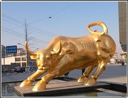 城市景观铜牛雕塑