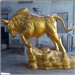 黄铜材质铜牛雕塑