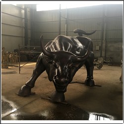 华尔街牛雕塑图片