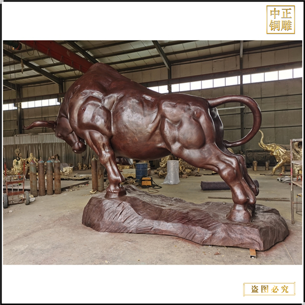 定做大型室外铜牛雕塑 (图1)