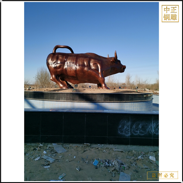 大型五米铜牛雕塑 (图1)