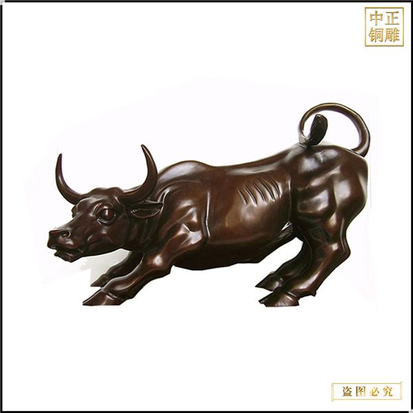 铸造华尔街牛雕塑摆件 (图1)